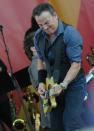 NEW ORLEANS, LA - APRIL 29: Bruce Springsteen of Bruce Springsteen and the E Street Band performs during the 2012 New Orleans Jazz & Heritage Festival Day 3 at the Fair Grounds Race Course on April 29, 2012 in New Orleans, Louisiana. (Photo by Rick Diamond/Getty Images)