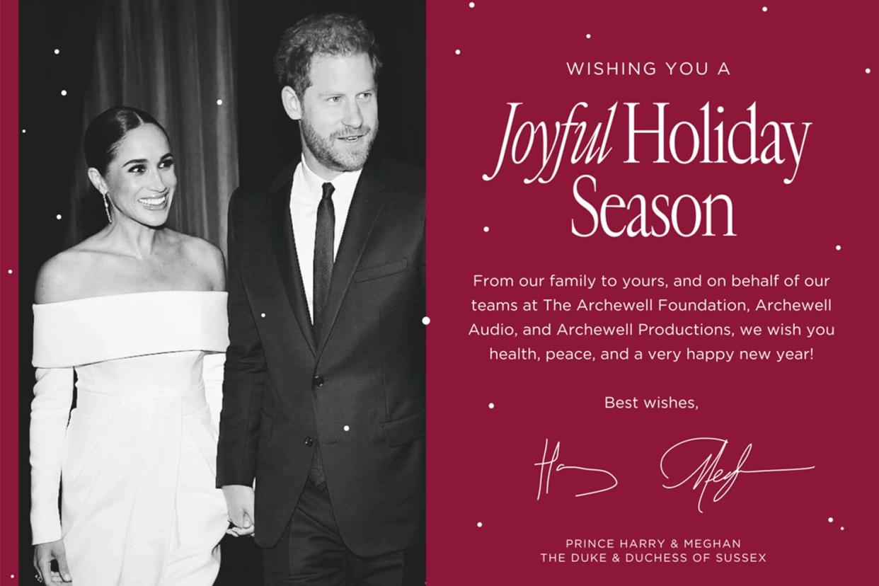 Happy Holidays from The Duke and Duchess of Sussex