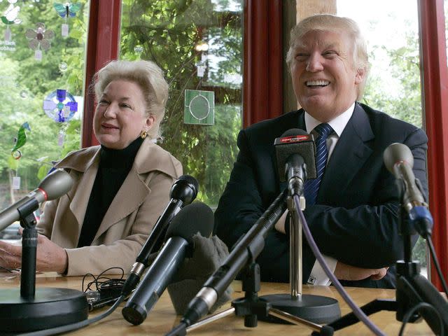 <p>Andrew Milligan - PA Images/PA Images/Getty</p> Donald Trump with sister Maryanne Trump Barry.