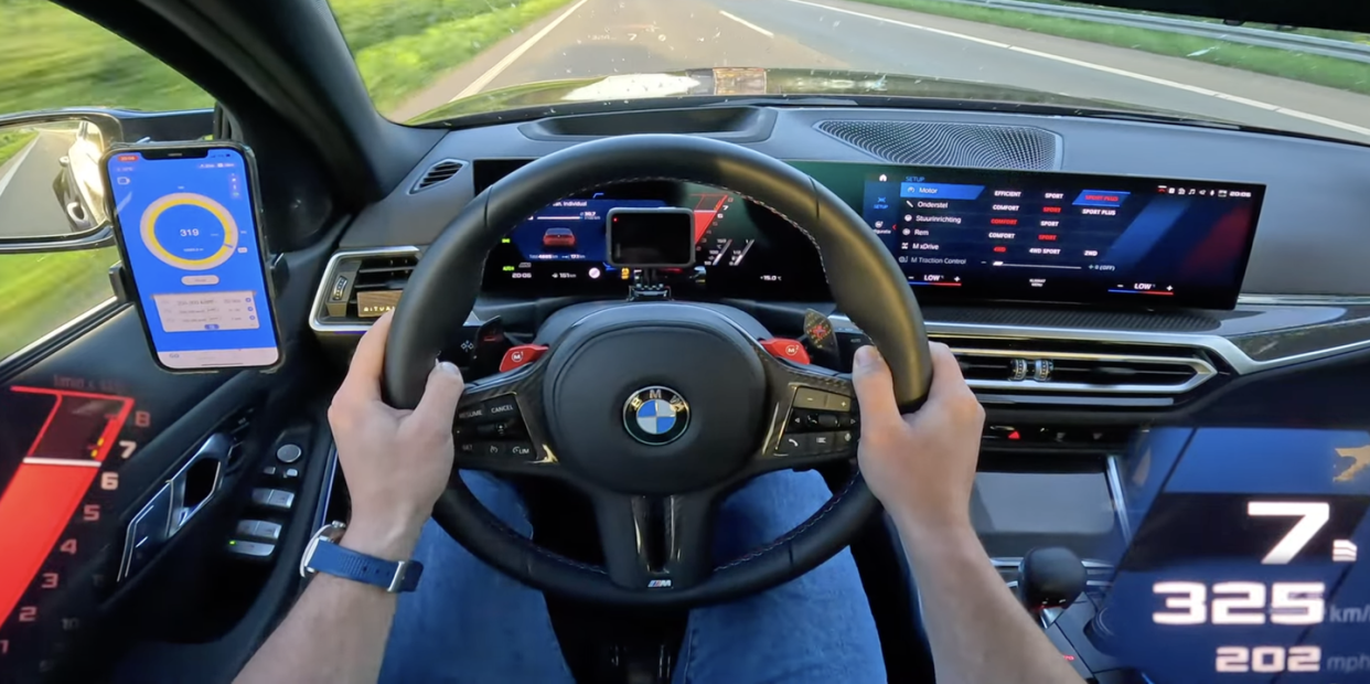 bmw m3 autobahn top speed onboard