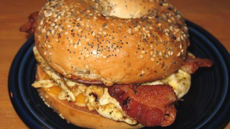 Egglewich Deluxe bagel sandwich