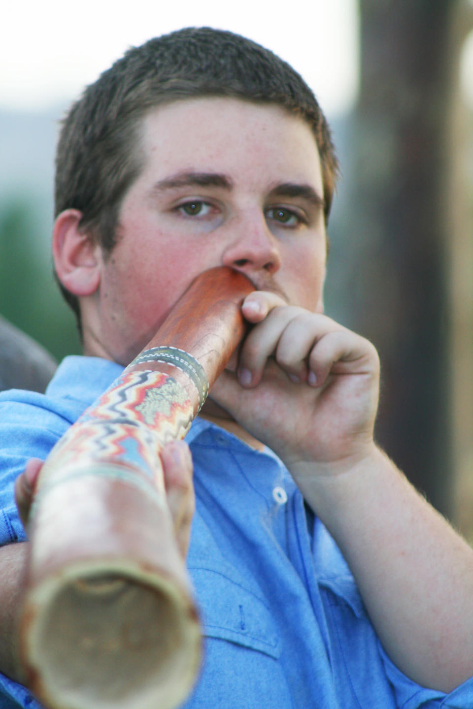 15 year old didgeridoo player Lachlan Phelps holds the record for the longest note with 65.66 seconds (Guinness World Records)