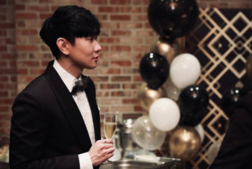 JJ had himself a very debonair-looking birthday event