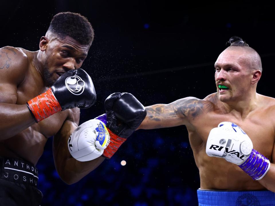 Usyk (right) last fought in August, outpointing Anthony Joshua for the second fight in a row (Getty Images)