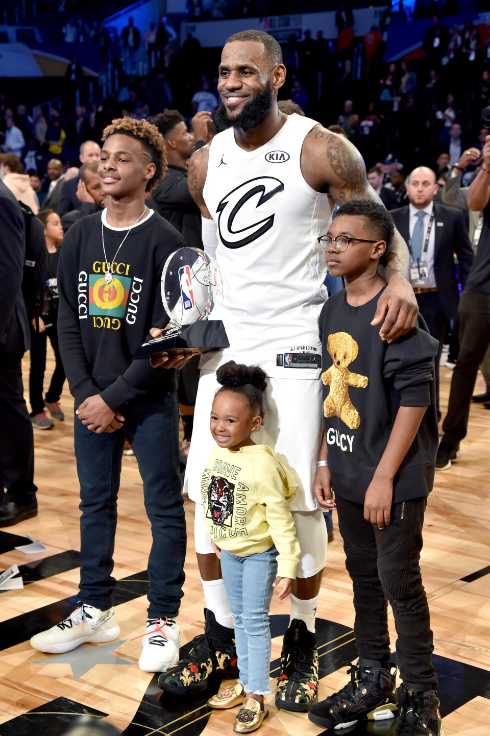 LeBron James said his daughter, Zhuri, was taking inspiration from the women of color featured on magazine covers. (Photo: Kevin Mazur/WireImage)