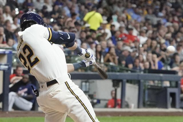 MILWAUKEE, WI - JUNE 08: Milwaukee Brewers shortstop Luis Urias (2) throws  to first during a game between the Milwaukee Brewers and the Philadelphia  Phillies on June 8, 2022 at American Family