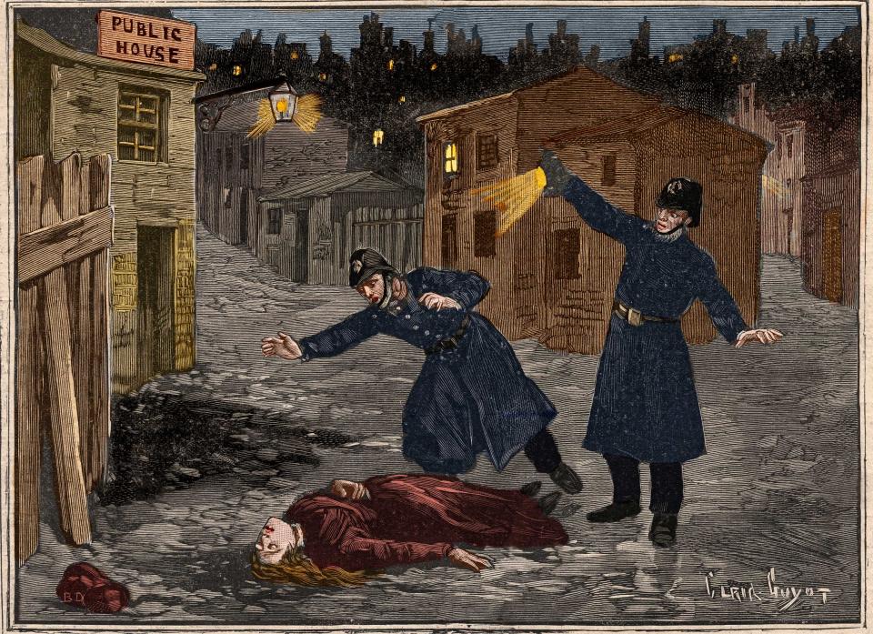 Eine Darstellung des letzten Tatorts, den Jack the Ripper zurückgelassen hat, abgebildet im französischen Journal “Le Petit Parisien” im Jahr 1891. (Bild: Getty Images)