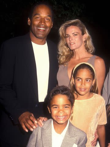 <p>Barry King/WireImage</p> O.J. Simpson, Nicole Brown Simpson, and their kids Sydney and Justin