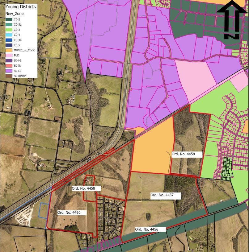 An aerial rendering of a proposed planned unit development located off Trotwood Avenue near Ridley Park.