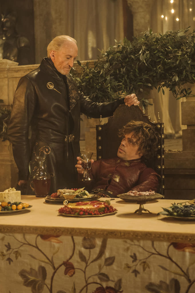 Charles Dance and Peter Dinklage in the "Game of Thrones" episode, "Second Sons."