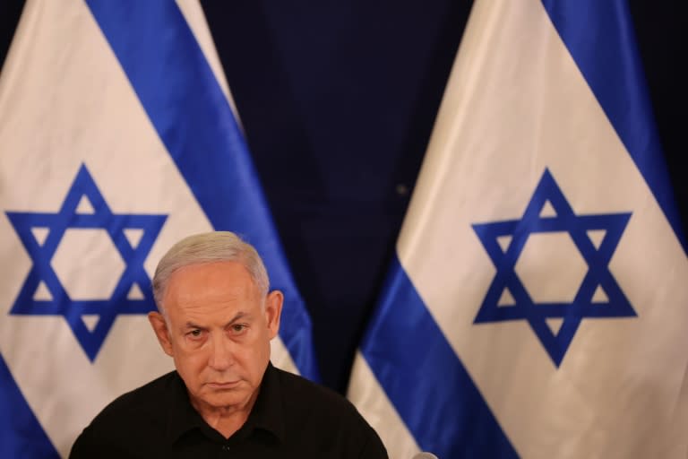 Israeli Prime Minister Benjamin Netanyahu has not accepted any blame for Hamas's surprise October 7 attacks (Abir SULTAN)