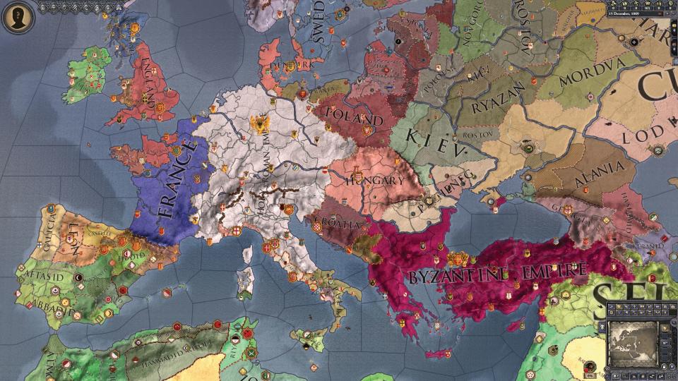 Best Free Steam Games – A map of Europe in Crusader Kings 2.