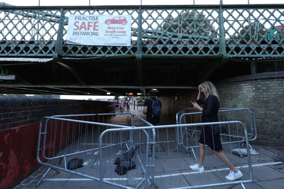 The cast-iron bridge was already closed to vehicles but is now closed to pedestrians and cyclists (PA)