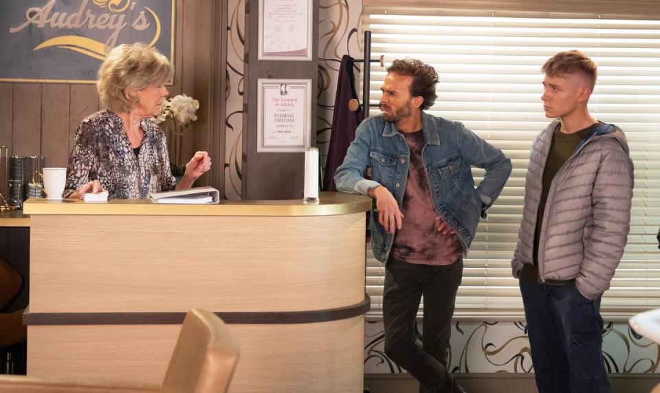 audrey roberts, david platt, max, coronation street