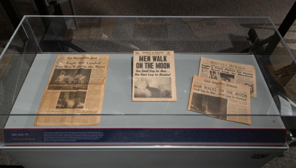 The vast trove of Apollo artifacts includes examples of how news organizations covered the monumental landing on July 20, 1969, sending shockwaves around the world. Intrepid Museum