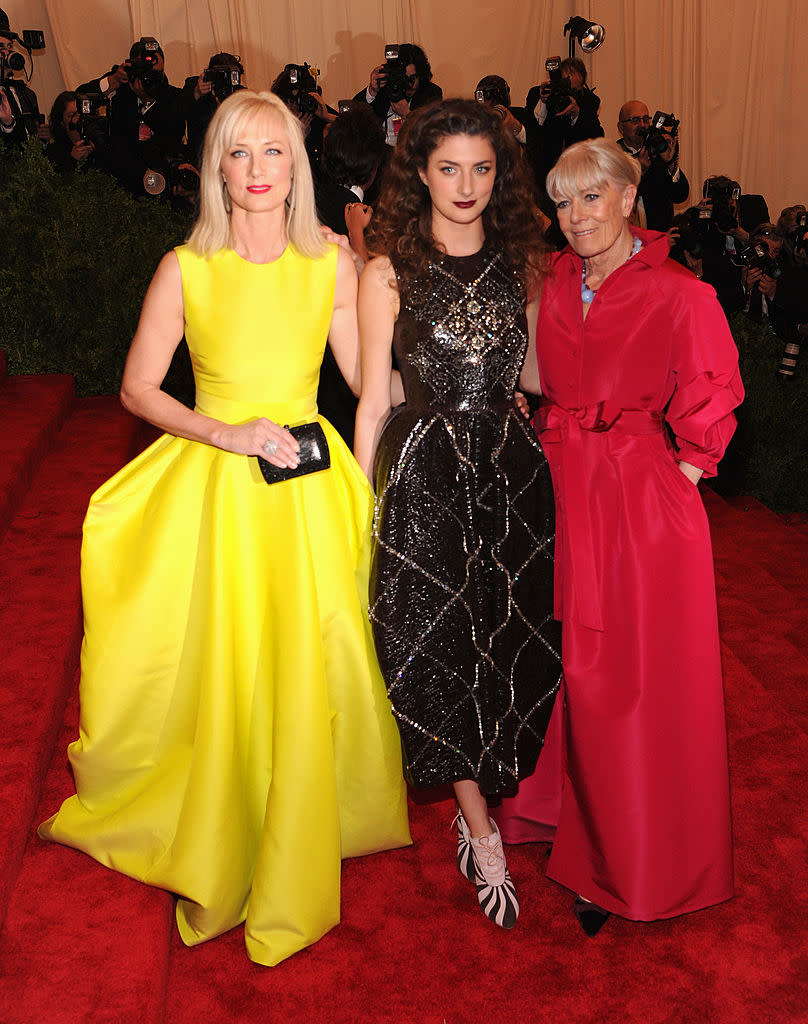 (L-R) Joely Richardson, Daisy Bevan, and Vanessa Redgrave attend the Costume Institute Gala for the "PUNK: Chaos to Couture" exhibition at the Metropolitan Museum of Art on May 6, 2013 in New York City.