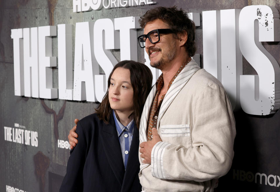 Bella Ramsey and Pedro Pascal attend an event for HBO's 