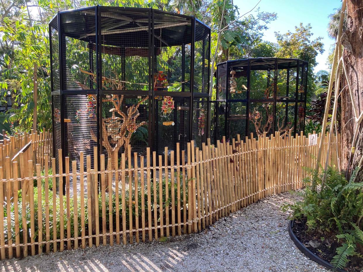 Wonder Gardens in Bonita Springs has replaced its bird aviary for its resident African grey and Amazon parrots through a $25,000 grant from the Collaboratory.