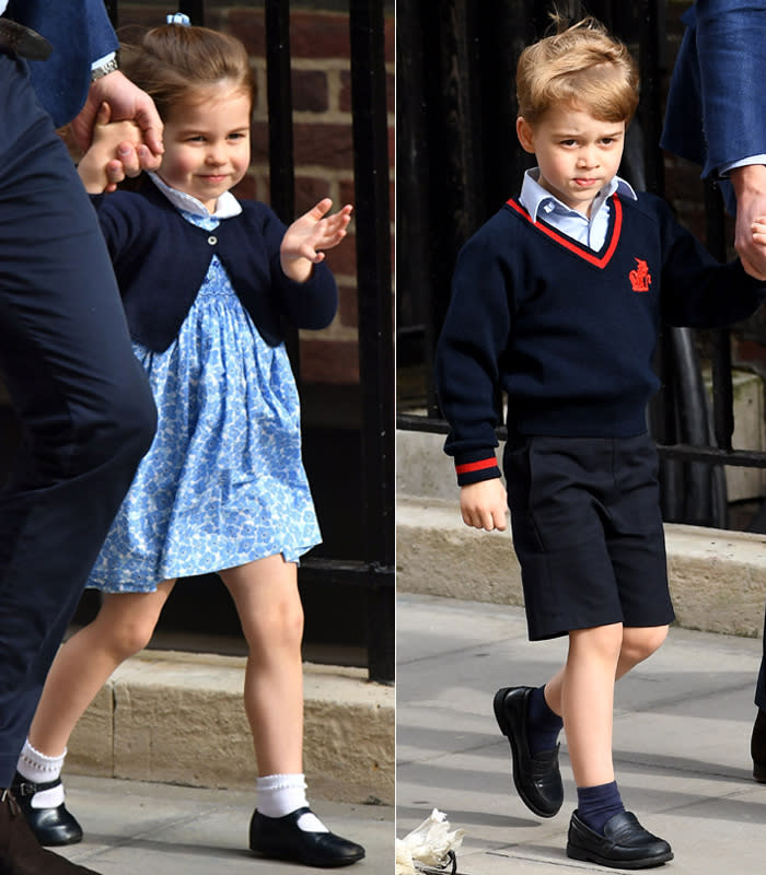 George y Charlotte de Cambridge acuden a conocer a su hermano al hospital