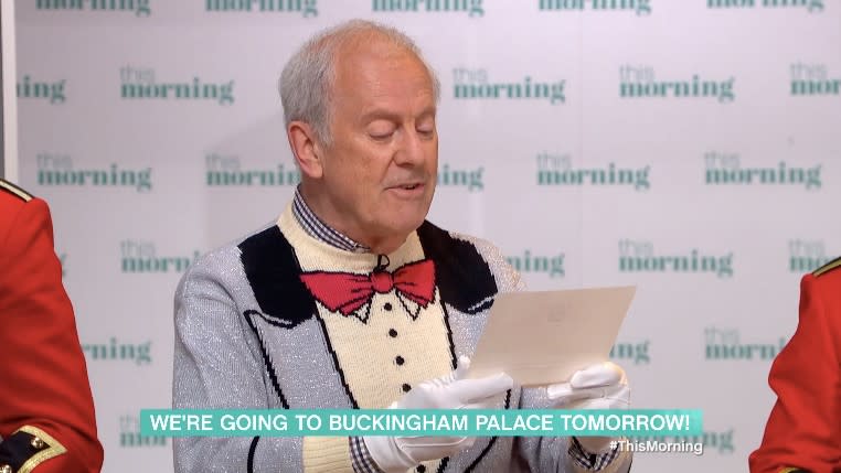 Gyles Brandreth announced the news on This Morning earlier today (ITV/PA)