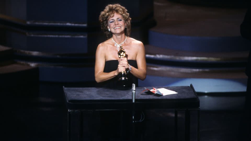 Sally Field wins best actress for "Places in the Heart" on March 25, 1985. - ABC Photo Archives/Disney General Entertainment Content/Getty Images