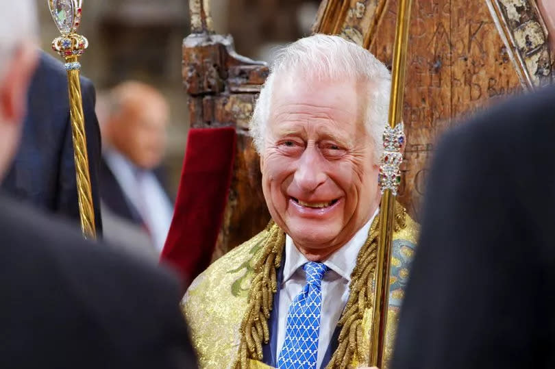 Clips from a new BBC documentary about the King's coronation show a funny exchange between Charles and his son, Prince William, as he makes reference to his 'sausage fingers'