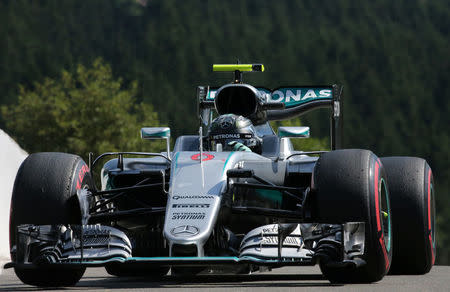 Belgium Formula One - F1 - Belgian Grand Prix 2016 - Francorchamps, Belgium - 27/8/16 - Mercedes' Nico Rosberg of Germany takes part in the qualifying session. REUTERS/Olivier Matthys/Pool