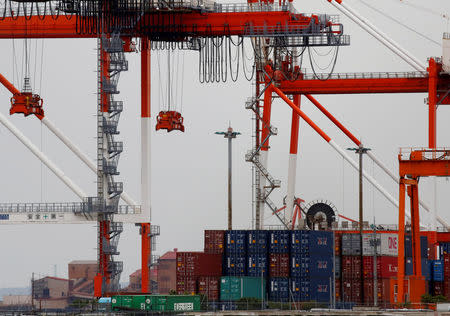 FILE PHOTO: Containers are seen at an industrial port in the Keihin Industrial Zone in Kawasaki, Japan September 12, 2018. REUTERS/Kim Kyung-Hoon