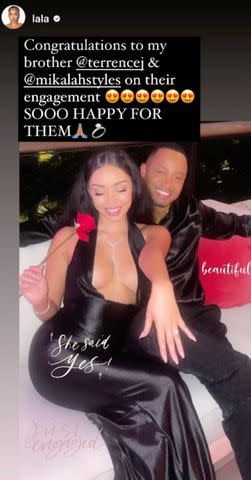 <p>Lala Anthony/Instagram</p> Terrence J and Mikalah Sultan