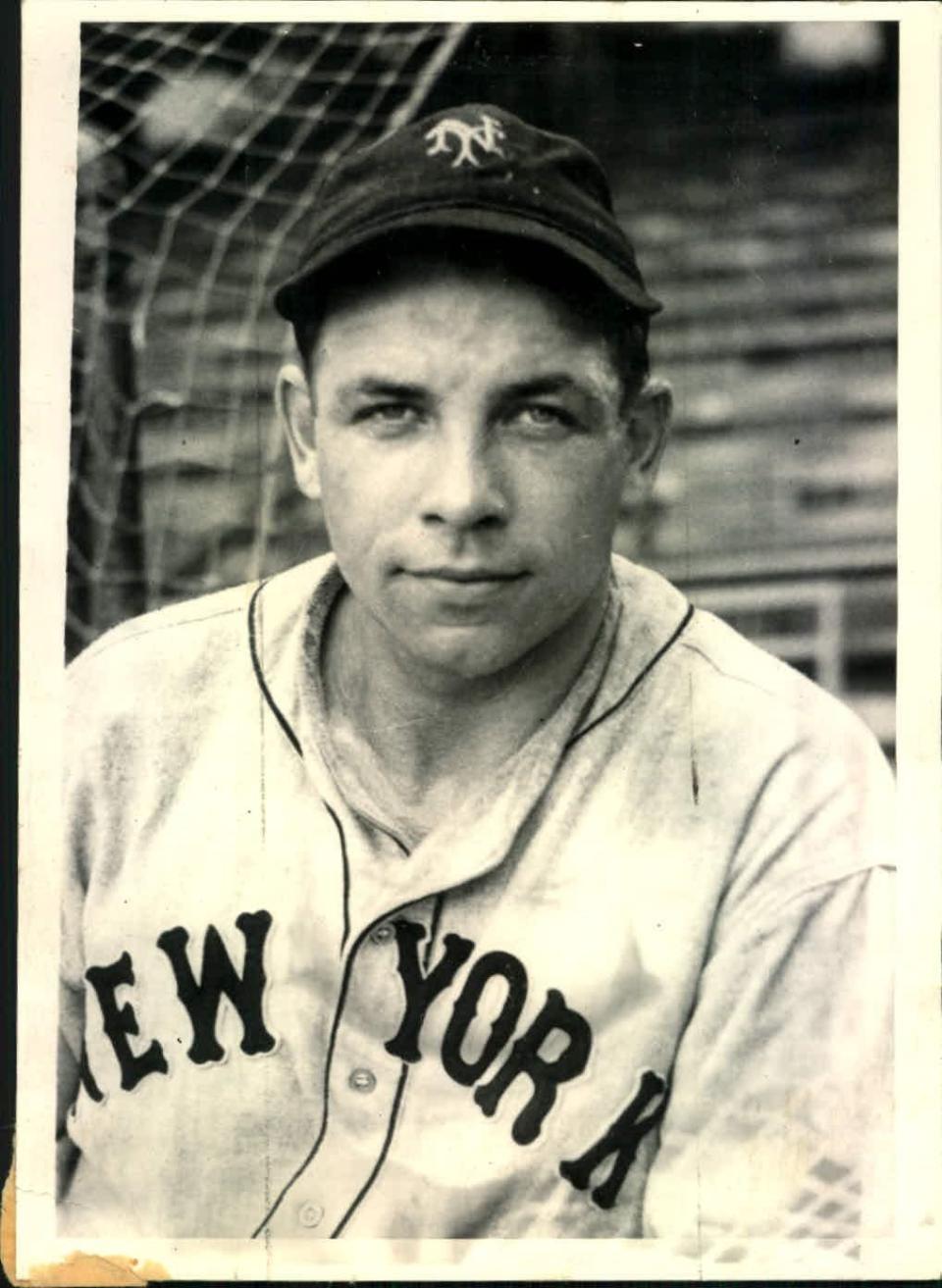 Lambertville native Roy Parmelee, pictured in 1933, helped the New York Giants win baseball’s 1933 World Series in five games. He played in the majors from the late 1920s until 1941. He later ran the AAA office in Monroe until 1971.