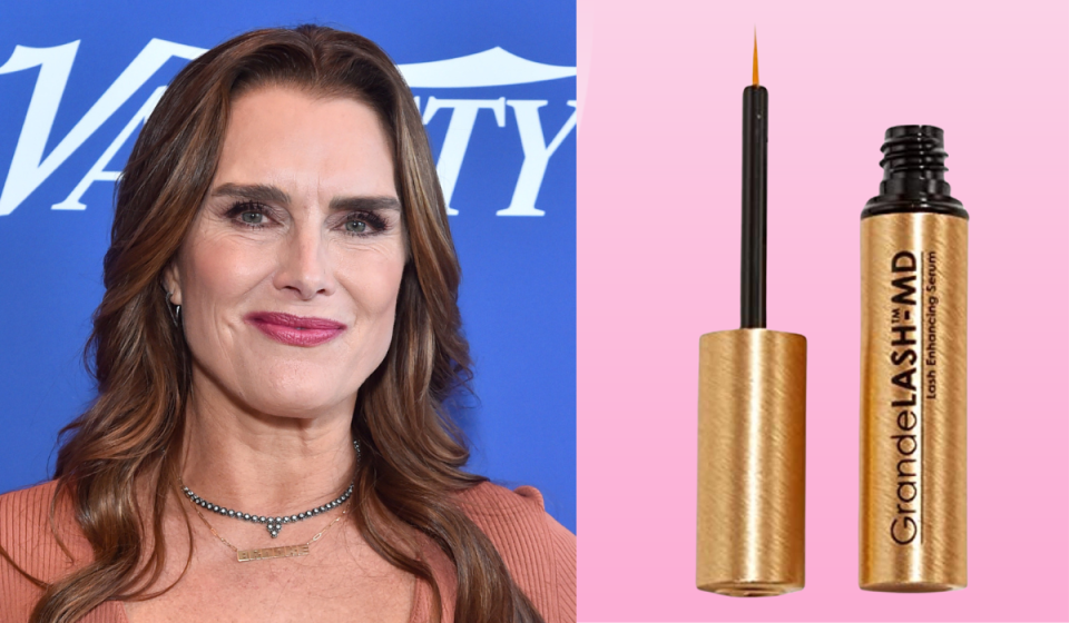 Brooke Shields and tube of GrandeLash.