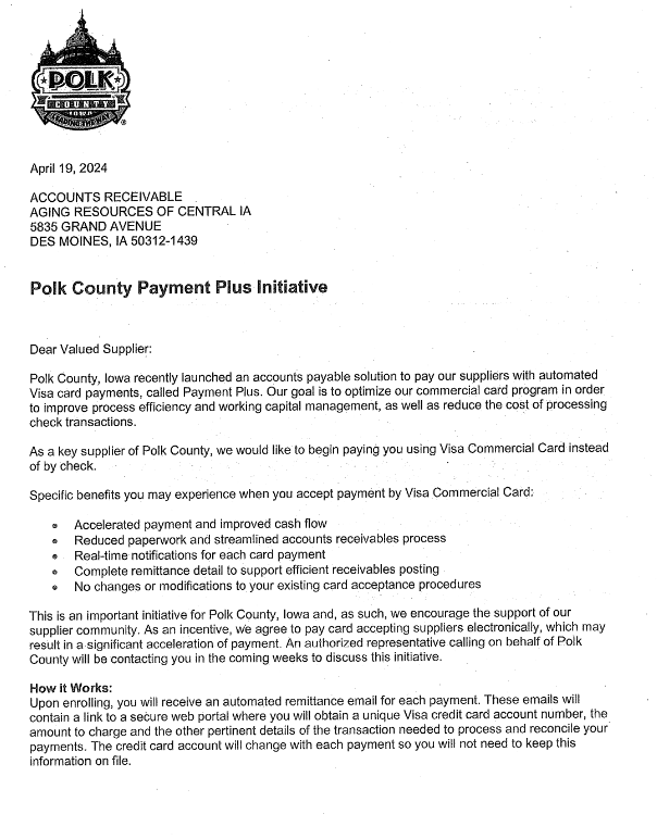 Polk County officials are warning of a scam targeting community business owners.