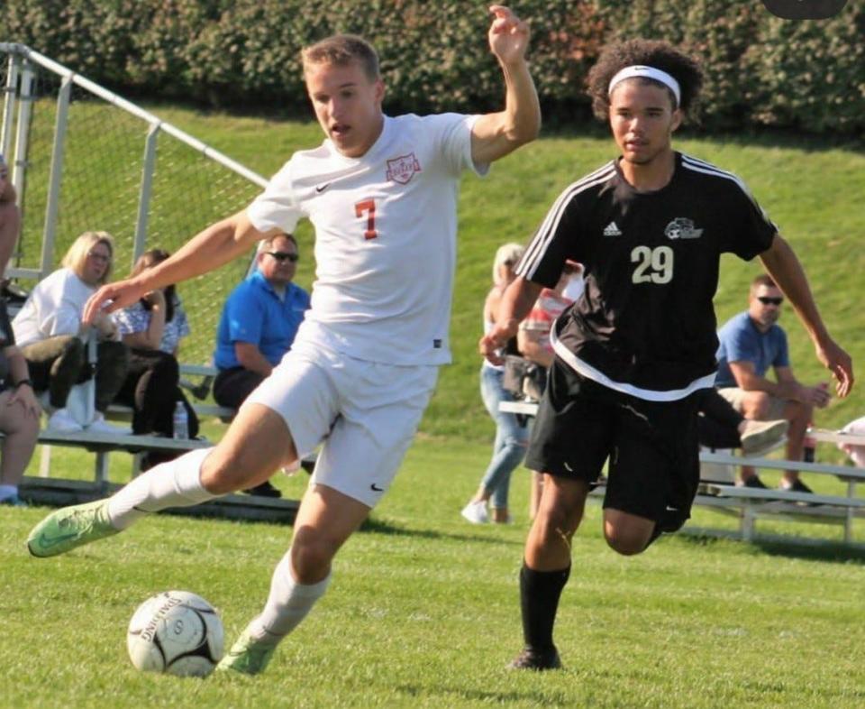 Palmyra soccer standout Kasen Bixler recently earned his Eagle Scout award.