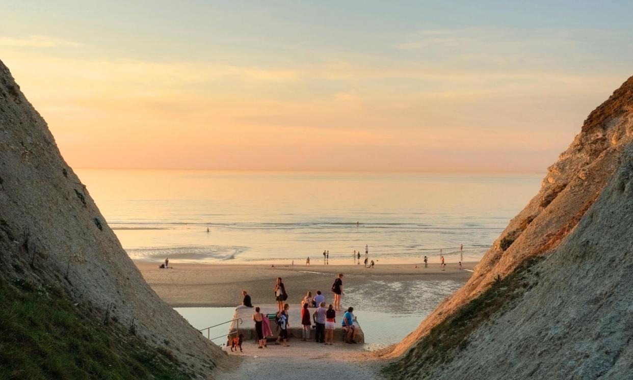 <span>The beach at Cap Blanc-Nez.</span><span>Photograph: Image Professionals GmbH/Alamy</span>