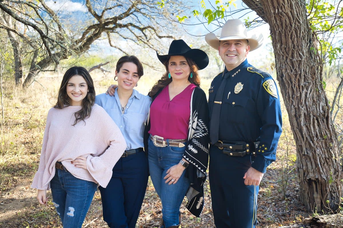 Javier Salazar, sheriff of Bexar County in Texas, with his wife and two daughters (Javier Salazar/Facebook)