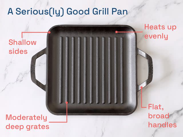 Lodge Chef Collection Grill Pan, Cast Iron, Chef Style, Square, 11 Inch