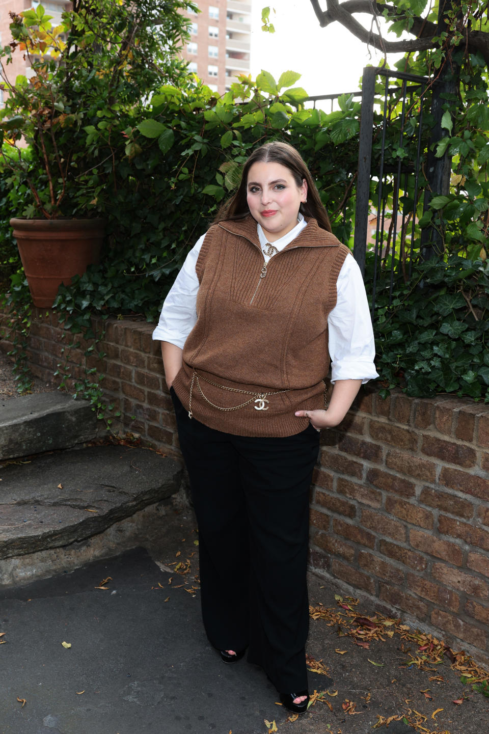 NEW YORK, NEW YORK - SEPTEMBER 19: Beanie Feldstein, wearing CHANEL, attends Through Her Lens: The Tribeca CHANEL Women's Filmmaker Program Cocktail at Greenwich Hotel on September 19, 2024 in New York City. (Photo by Dimitrios Kambouris/WireImage)