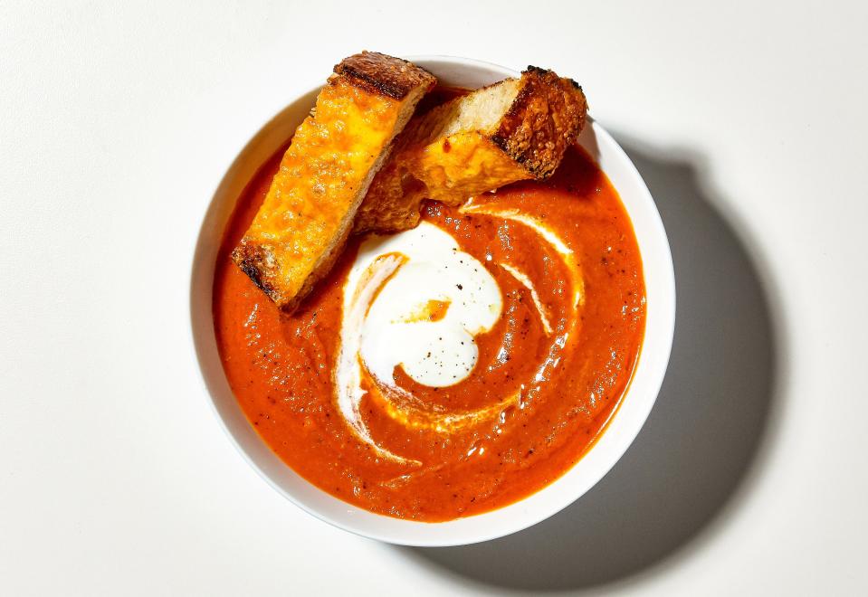 Creamy Tomato Soup with Cheese Toasties