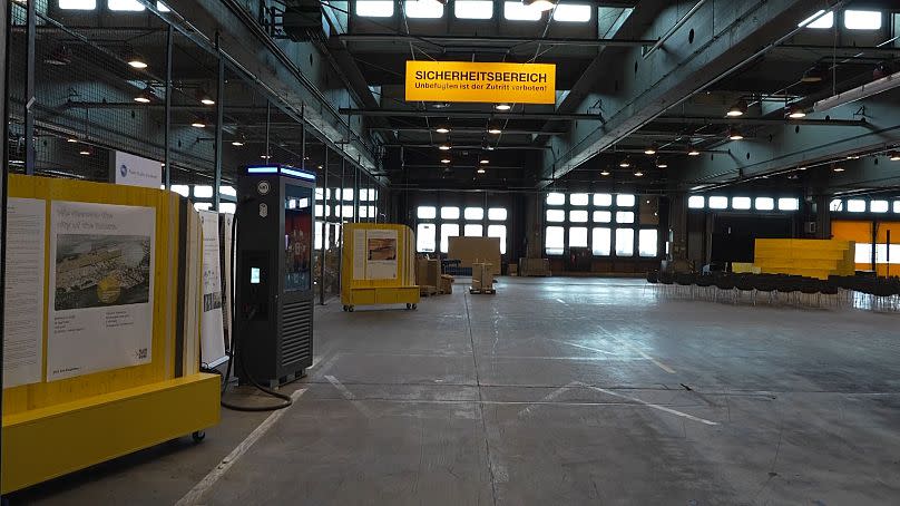 Former international border at Tegel airport