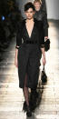 <p>Jenner rocked yet another all-black look this fashion month, this time going dark for Bottega Veneta.</p>