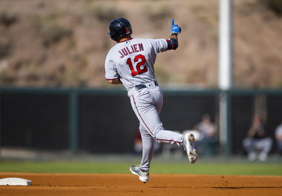 Edouard Julien有望在今年迎來MLB生涯初登場。（Mark J. Rebilas-USA TODAY Sports）