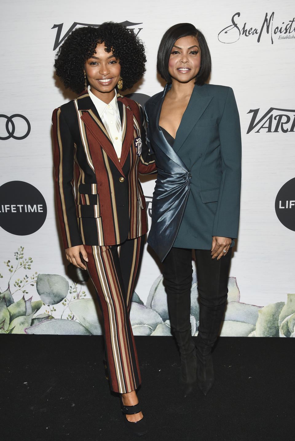 Honoree Taraji P. Henson, right, and actress Yara Shahidi attend Variety's Power of Women: New York presented by Lifetime at Cipriani 42nd Street on Friday, April 5, 2019, in New York. (Photo by Evan Agostini/Invision/AP)