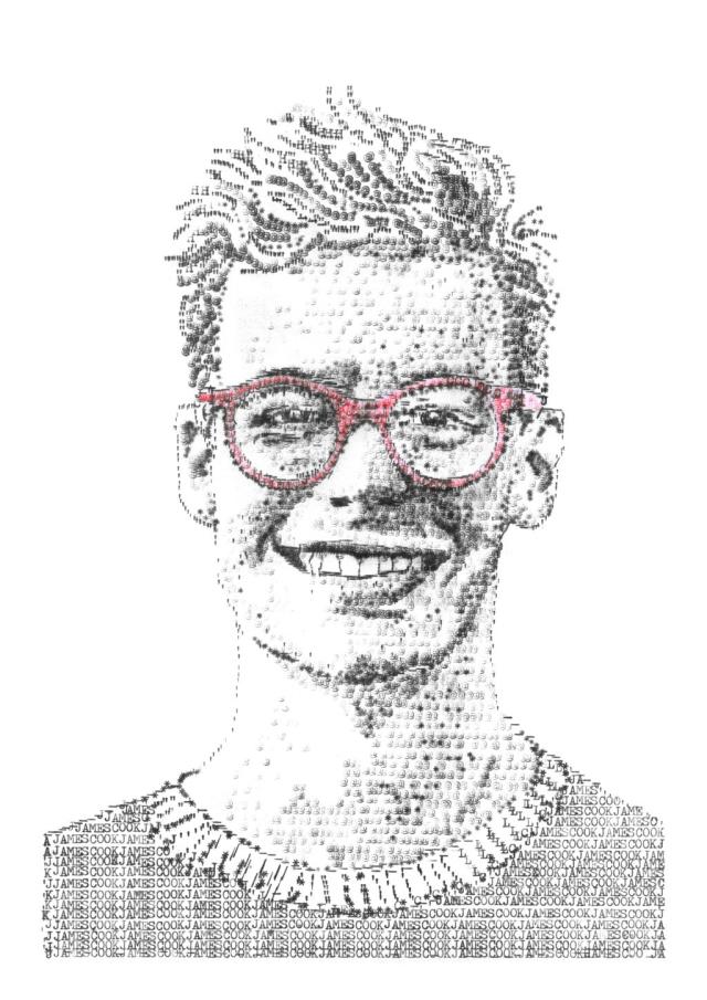 James Cook Artwork – James Cook is an artist that draws portraits using a  typewriter.