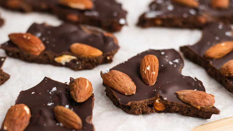 chocolate almond bark chunks