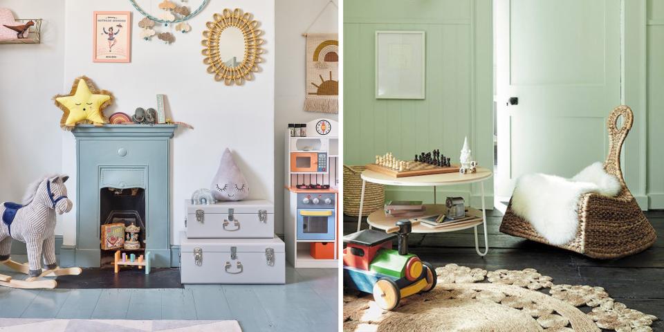 <p><strong>The best playroom ideas tick a number of design boxes – first and foremost they should inspire creative little minds and encourage curiosity and play, whilst also being entirely functional, easy to keep <a href="https://www.housebeautiful.com/uk/lifestyle/storage/g38548130/home-organisation-products/" rel="nofollow noopener" target="_blank" data-ylk="slk:clutter-free;elm:context_link;itc:0;sec:content-canvas" class="link ">clutter-free</a>, and ideally fit the broader design tastes of the adults in the home. </strong> </p><p>'Young minds benefit hugely from the use of <a href="https://www.housebeautiful.com/uk/decorate/looks/a38093122/colour-trends/" rel="nofollow noopener" target="_blank" data-ylk="slk:colour;elm:context_link;itc:0;sec:content-canvas" class="link ">colour</a>, invention and playfulness in their rooms to stimulate their imaginations and their playtime,' says <a href="https://www.anniesloan.com" rel="nofollow noopener" target="_blank" data-ylk="slk:Annie Sloan;elm:context_link;itc:0;sec:content-canvas" class="link ">Annie Sloan</a>, colour and paint expert. </p><p>The joy of decorating a playroom is that you can let your inner child take the reins a bit, and indulge in a bit of whimsy and unbridled creativity. Next to your <a href="https://www.housebeautiful.com/uk/lifestyle/storage/g39924030/storage-ideas/" rel="nofollow noopener" target="_blank" data-ylk="slk:space-saving storage solutions;elm:context_link;itc:0;sec:content-canvas" class="link ">space-saving storage solutions</a>, practical and hard-wearing fabrics and finishes, and well-executed floor plan complete with craft station and reading nook, you can let colour and pattern run a bit wild.</p><p>'Any decor or furniture should be fun – bright, stimulating colours and exciting patterns can help children express themselves and their personalities at a young age – and kids' furniture definitely doesn't have to be boring,' says Jade Milne, Lead Design Specialist at <a href="https://tartanblanketco.com" rel="nofollow noopener" target="_blank" data-ylk="slk:The Tartan Blanket Co.;elm:context_link;itc:0;sec:content-canvas" class="link ">The Tartan Blanket Co.</a></p><p>Below we look at 21 playroom ideas, with colour inspiration, the best children's furniture and accessories, and some imaginative paint projects and wall murals.</p>