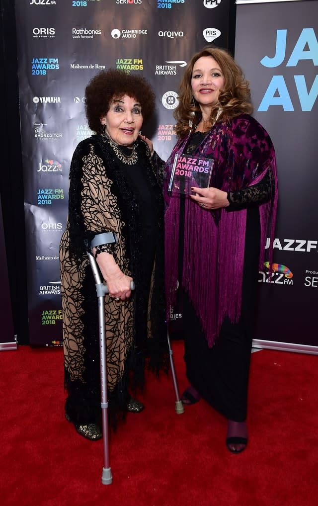 Jacqui Dankworth with her mother Dame Cleo Laine