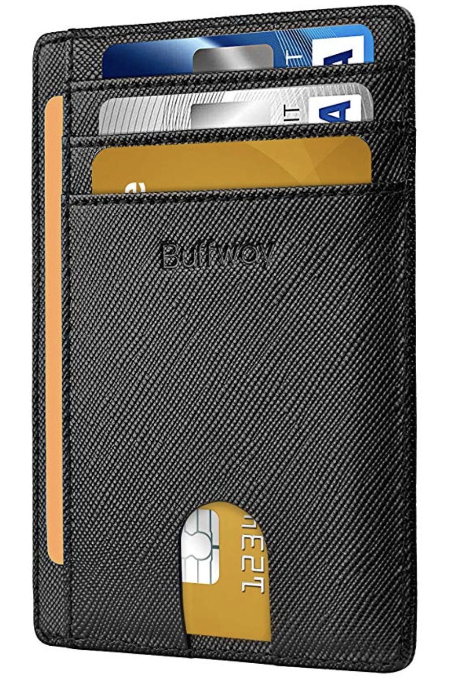 buffway slim leather wallet