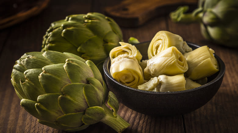 artichokes and their hearts