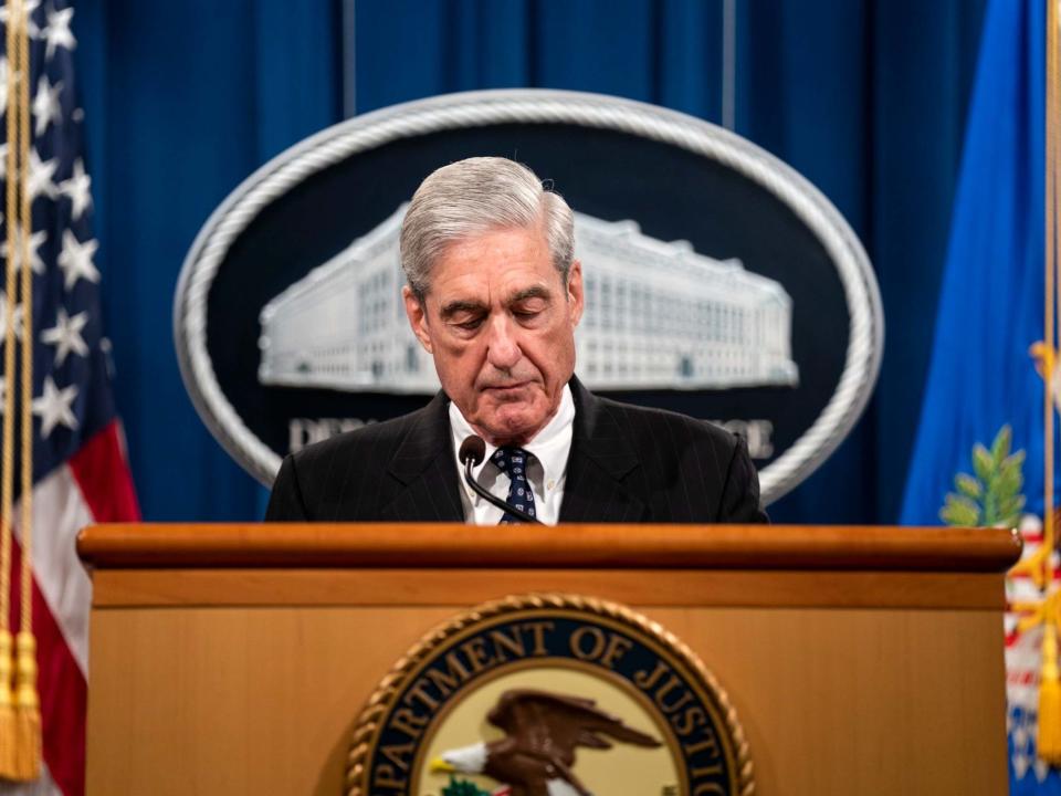 Robert Mueller has spoken out publicly for the first time regarding his team’s conclusions after nearly two years of investigating Russian meddling in the 2016 election — sparking the latest firestorm as Washington and political enthusiasts interpret what the resigning special counsel truly meant to say about Donald Trump and his connection to that election interference.In a 10-minute speech at Justice Department headquarters, Mr Mueller announced that his team could not clear the president of potential obstruction, but that they did not charge Mr Trump because of department policy.In response, Mr Trump declared that he had been exonerated once again, noting that he had not been charged. Democrats, meanwhile, are seeing increased pressure to proceed with impeachment hearings against the president.This is his full statement:Thank you for being here. Two years ago, the Acting Attorney General asked me to serve as Special Counsel, and he created the Special Counsel’s Office. The appointment order directed the office to investigate Russian interference in the 2016 presidential election. This included investigating any links or coordination between the Russian government and individuals associated with the Trump campaign.Now I have not spoken publicly during our investigation. I’m speaking out today because our investigation is complete. The Attorney General has made the report on our investigation largely public. We are formally closing the Special Counsel’s office, and as well I’m resigning from the Department of Justice to return to private life. I’ll make a few remarks about the results of our work. But beyond these few remarks it is important that the office’s written work speak for itself.​Let me begin where the appointment order begins: and that is interference with the 2016 presidential election. As alleged by the grand jury in an indictment, Russian intelligence officers who were part of the Russian military launched a concerted attack on our political system. The indictment alleges that they used sophisticated cyber techniques to hack into computers and networks used by the Clinton campaign. They stole private information and then released that information through fake online identities and through the organisation Wikileaks. The releases were designed and times to interfere with our election and to damage a presidential candidate.And at the same time as the grand jury alleged in a separate indictment, a private Russian entity engaged in a social media operation where Russian citizens posed as Americans in order to influence an election. These indictments contain allegations, and we are not commenting on the guilt or innocence of any specific defendant. Every defendant is presumed innocent unless and until proven guilty.The indictments allege, and the other activities in our report describe, efforts to interfere in our political system. They needed to be investigated and understand. And that is among the reasons why the Department of Justice established our office. That is also a reason we investigated efforts to obstruct the investigation. The matters we investigated were of paramount importance and it was critical for us to obtain full and accurate information from every person we questioned. When a subject of an investigation obstructs that investigation or lies to investigators, it strikes at the core of the government’s effort to find the truth and hold wrong doers accountable.Support free-thinking journalism and subscribe to Independent MindsLet me say a word about the report. The report has two parts, addressing the two main issues we were asked to investigate. The first volume details numerous efforts emanating from Russia to influence the election. This volume includes a discussion of the Trump campaign’s response to this activity, as well as our conclusion that there was insufficient evidence to charge a broader conspiracy.And in a second volume, the report describes the results and analysis of our obstruction of justice investigation involving the president.The order appointing the Special Counsel authorised us to investigate actions that could obstruct the investigation. And we conducted that investigation and we kept the Office of the Acting Attorney General apprised of the progress of our work.And as set forth in the report after that investigation, if we had had confidence that the President clearly did not commit a crime, we would have said so.We did not, however, make a determination as to whether the president did commit a crime. The introduction to the volume two of our report explains that decision. It explains that under long-standing Department policy, a President cannot be charged with a federal crime while he is in office. That is unconstitutional. Even if the charge is kept under seal and hidden from public view, that too is prohibited. The special counsel’s office is part of the Department of Justice and by regulation it was bound by that Department policy. Charging the president with a crime was, therefore, not an option we could consider.The Department’s written opinion explaining the policy makes several important points that further informed our handling of the obstruction investigation. Those points are summarised in our report, and I will describe two of them for you. First, the opinion explicitly permits the investigation of a sitting President because it is important to preserve evidence while memories are fresh and documents available. Among other things, that evidence could be used if there were co-conspirators who could be charged now. And second, the opinion says that the Constitution requires a process other than the criminal justice system to formally accuse a sitting President of wrong doing. And beyond Department policy we were guided by principles of fairness. It would be unfair to potentially — it would be unfair to potentially accuse somebody of a crime when there can be no court resolution of the actual charge.So that was Justice Department policy. Those were the principles under which we operated and from them we concluded that we would not reach a determination, one way or the other, about whether the President committed a crime. That is the office’s — that is the office’s final position, and we will not comment on any other conclusions or hypotheticals about the President.We conducted an independent criminal investigation and reported the results to the Attorney General, as required by Department regulations. The attorney general then concluded that it was appropriate to provide our report to Congress and to the American people. At one point in time I requested that certain portions of the report be released. The Attorney General preferred to make that — preferred to make the entire report public all at once, and we appreciate that the Attorney General made the report largely public. And I certainly do not question the Attorney General’s good faith in that decision.Now I hope and expect this to be the only time that I will speak to you in this manner. I am making that decision myself. No one has told me whether I can or should testify or speak further about this matter. There has been discussion about an appearance before Congress. Any testimony from this office would not go beyond our report. It contains our findings and analysis and the reasons for the decisions we made. We chose those words carefully and the work speaks for itself. And the report is my testimony. I would not provide information beyond that which is already public in any appearance before congress.In addition, access to our underlying work product is being decided in a process that does not involve our office. So beyond what I have said here today, and what is contained in our written work, I do not believe it is appropriate for me to speak further about the investigation or to comment on the actions of the Justice Department or Congress. And it’s for that reason I will not be taking questions today as well.Now before I step away, I want to thank the attorneys, the FBI agents, and analysts, the professional staff who helped us conduct this investigation in a fair and independent manner. These individuals who spent nearly two years with the Special Counsel’s Office were of the highest integrity.And I will close by reiterating the central allegation of our indictments — that there were multiple, systematic efforts to interference in our election. That allegation deserves the attention of every American.Thank you. Thank you for being here today.