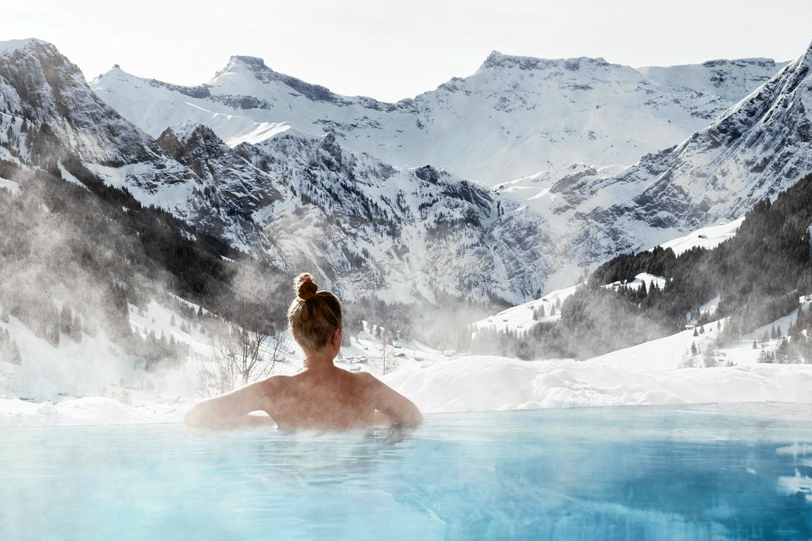 hot tub at Cambrian Hotel | Adelboden, Switzerland